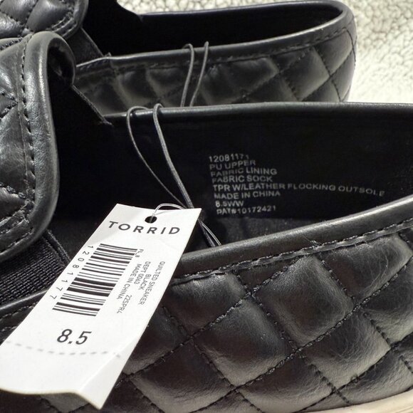 Torrid Black Quilted Slip-On Sneaker (WW) - Picture 3 of 5